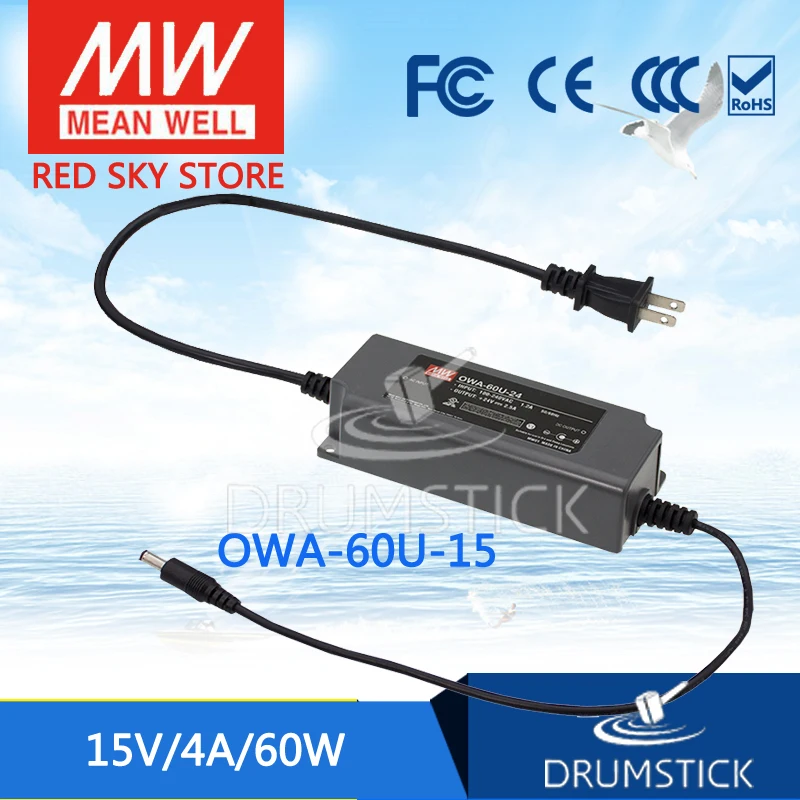 

MEAN WELL OWA-60U-15 15V 4A meanwell OWA-60U 15V 60W Single Output Moistureproof Adaptor