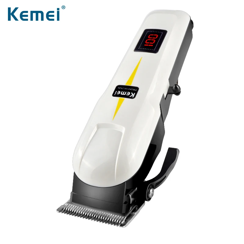 Kemei KM-809A Powerful LCD Electric Professional Hair Trimmer Rechargeable Shaver Razor Cordless Adjustable Salon Clipper