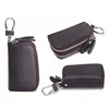 CONTACT'S Classic New Double Zip Men's Genuine Cow Leather Car Key Holder Multifunction Housekeeper  High Class Motor Key Case 4