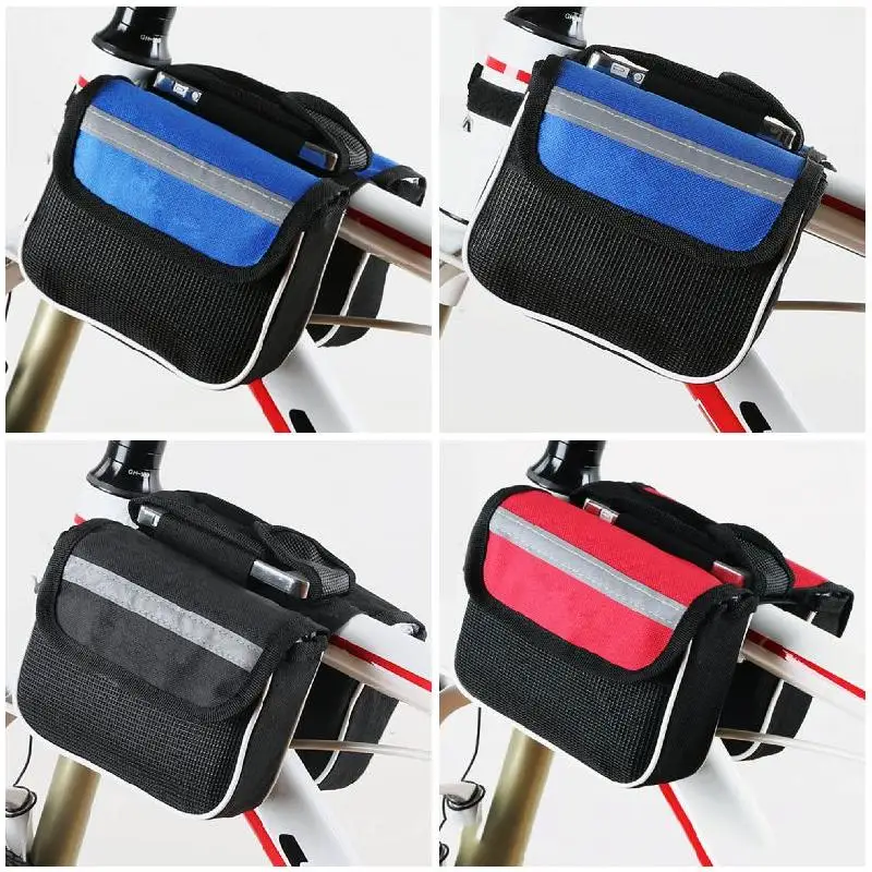 

Newly Durable Large Capacity Bike Bicycle Front Basket Waterproof Tube Handlebar Bag Outdoor Accessories