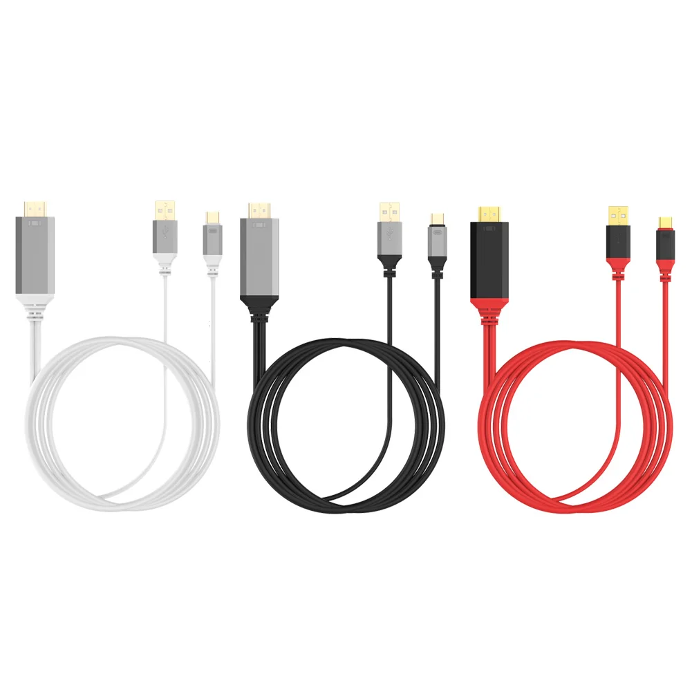 Купить 2 м 4 к * 2 к тип USB-с высокой четкости для тв HDMI и AV кабель ...