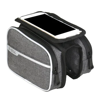 

Bicycle Bag Waterproof Rainproof Sensitive Touch Screen Bag for Cell Phone Outdoor Cycling Bicycle Frame Pouch Front Tube Bag