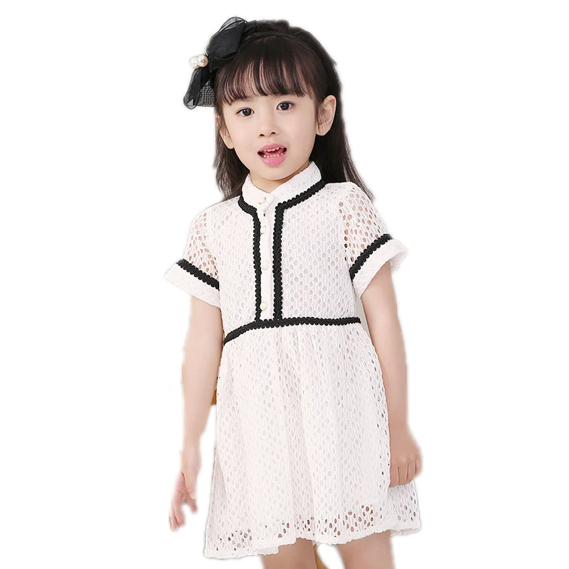 

toddler girl dresses 2019 new summer kids clothing solid lace kids party dresses hole patchwork girls princess costume 2-10T