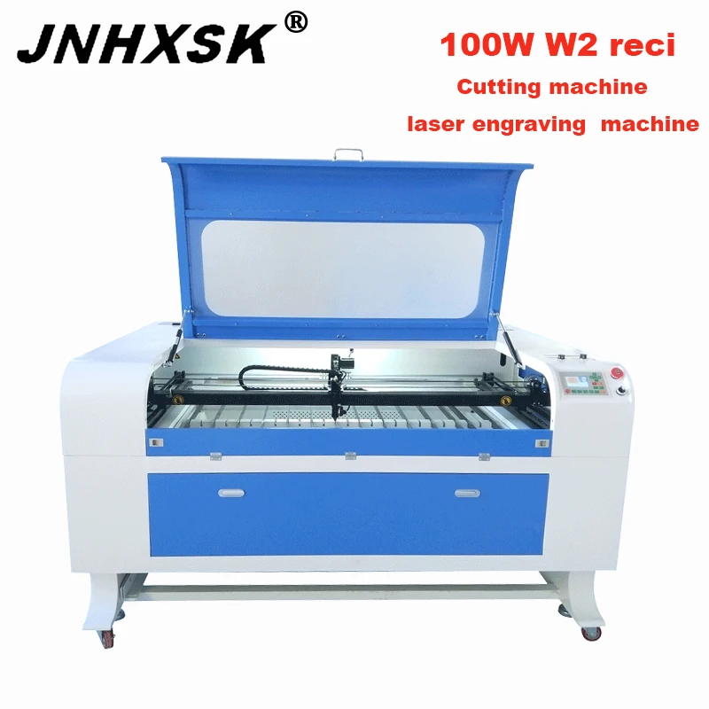 JNHXSK 100 Вт reci CNC маршрутизатор CO2 лазерный резак и гравировальный станок ткань