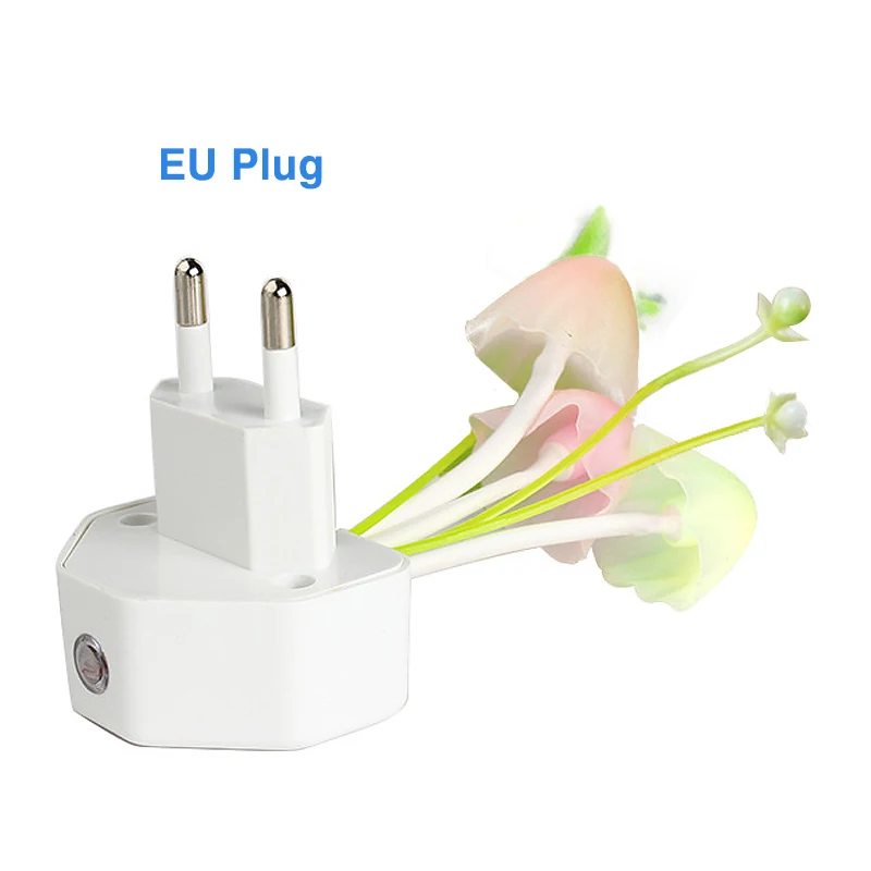 ZZEL ZYEL Новинка Гриб мини Ночной светильник ЕС США Plug управление световым датчиком