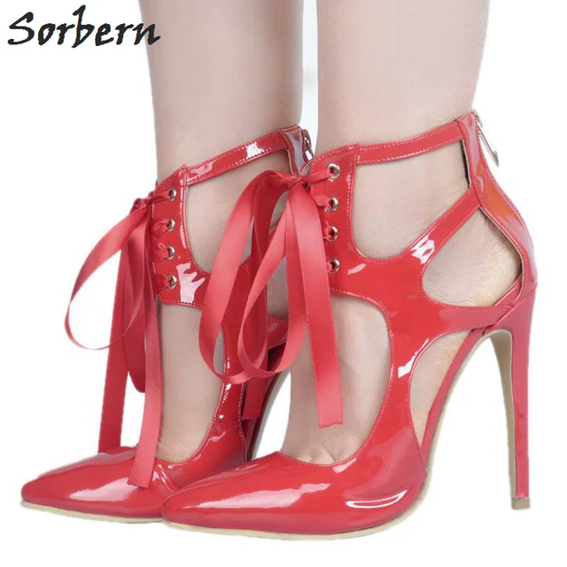 Red pumps size 11 Clearance