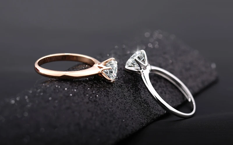 BOEYCJR пользовательские классические 18k 750Au золото 1ct D Цвет VVS Moissanite обручальное кольцо с бриллиантом с национальным сертификатом для женщин