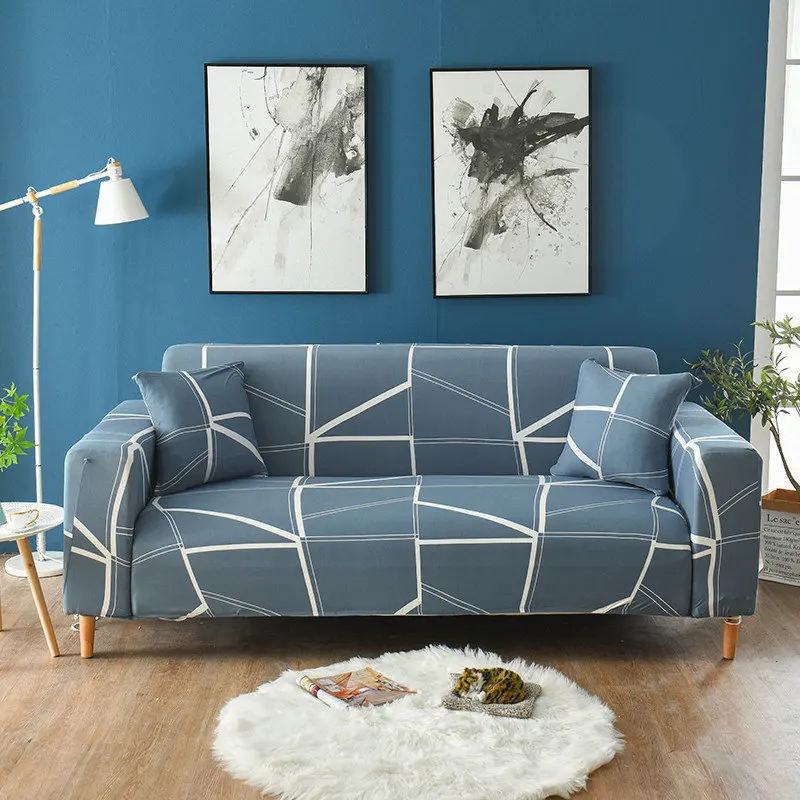 Эластичные чехлы для диванов, хлопковые эластичные чехлы для диванов, для гостиной, для домашних животных, чехлы для диванов, полотенца, Геометрический стиль, cubre, диван - Цвет: Pattern 16