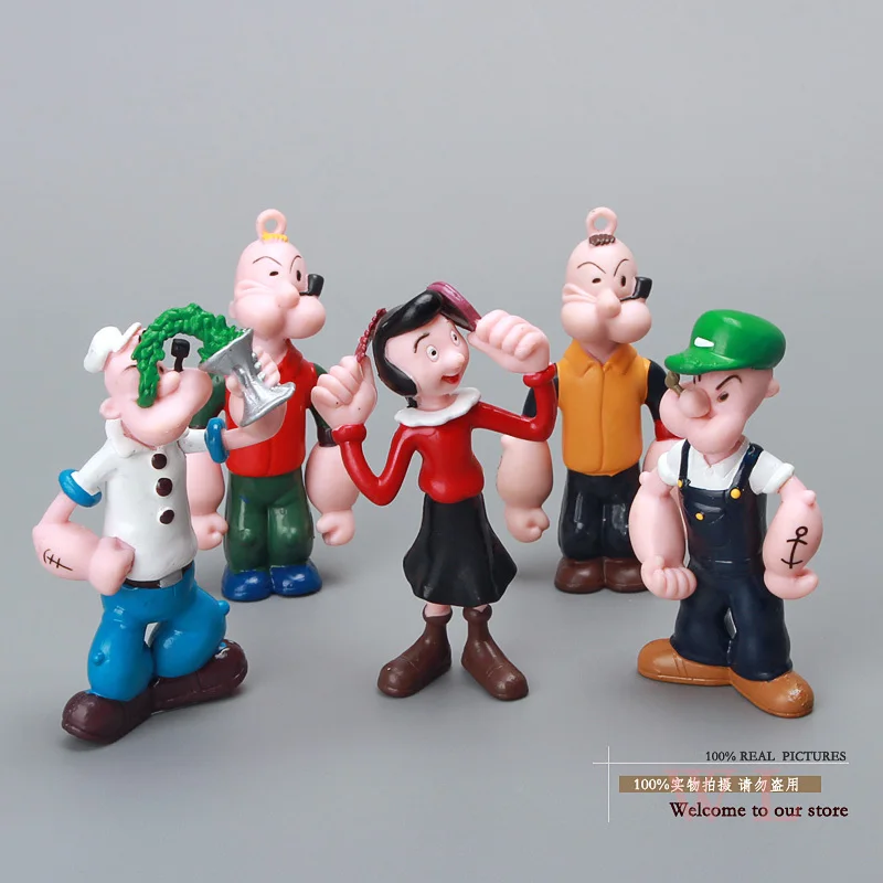 Cute Popeye the Sailor man PVC Action Figure Model Toys Dolls 5pcs/set Classic Toys Christmas Gifts DSFG068 fenix сказка на английском sinbad the sailor