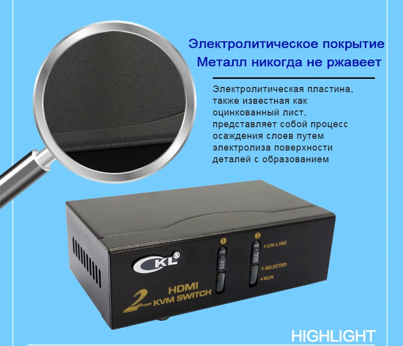 HDMI kvm-переключатель 2 Порты и разъёмы Поддержка автоматического сканирования клавиш и Мышь переключатель для компьютеров Сервера ноутбука