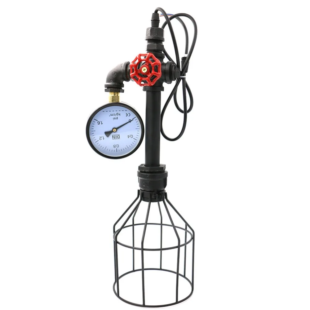 

Nordic Vintage Water Pipe Pendant Light Retro Creative Hanging Lamp Iron Birdcage Industrial Indoor Lighting Fixture