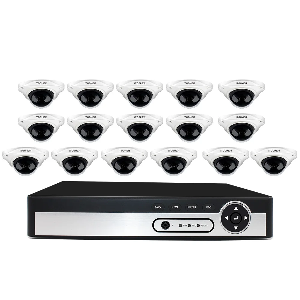 

iTOONER 2.0MP CCTV kit NVR Recorder Outdoor Indoor Real Camera Security System Kit IR Weatherproof POE CCTV Camera Plug and Play