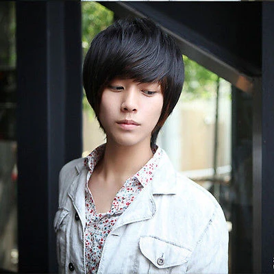 Mode Muzhskaya Muzhskoj Pushistyj Pricheska Anime Krasivyj Malchik Korotkie Kosplej Pariki Chernye Volosy Sinteticheskogo Volokna Pariki Muzhskie Kostyumy Aliekspress