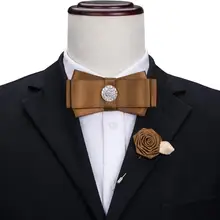 Новая мода Дизайн Мужская брошь-Бант Набор Кристалл унисекс роскошный бизнес свадьба Вечеринка Жених Барри. Ван воротник одежда LF-456