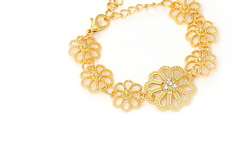  Wedding Bridal Jewelry Sets Imitation Crystal African Beads Jewelry Set Gold Color Nigerian Statement Necklace Set (5)