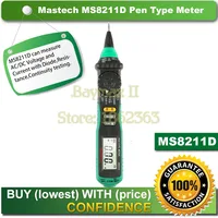 Mastech MS8211D ручка-Тип Цифровой мультиметр Ручной/Авто Диапазон AC/DC измеритель напряжения тока с логическим уровнем тест - изображение