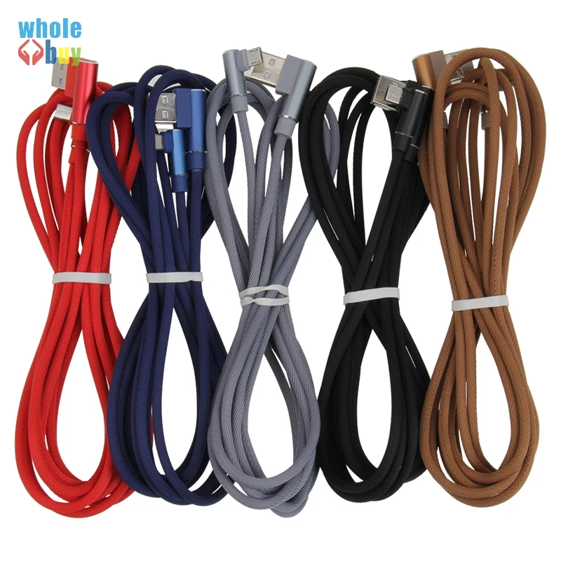 通販日本 300 個マイクロ Usb ケーブル 2a 90 度肘急速充電器 Usb コードナイロン編組データケーブル Huawei 社 Android 携帯 価格が激安 Medtech Tinderpoint Com