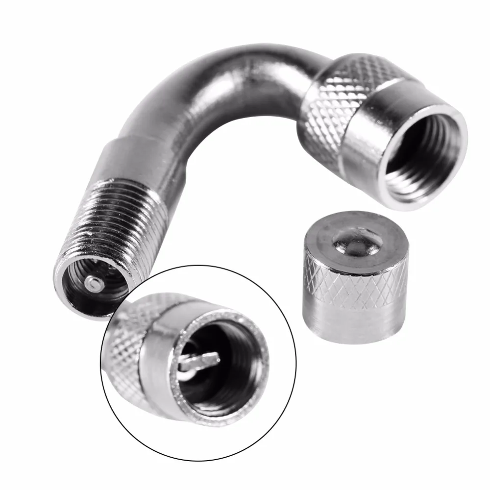 1Pc 45//90//135 Degree Angle Car Motorcycle Bike Tyre Valve Tube Extension Adapter