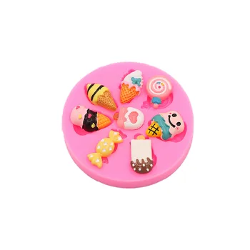 

Cartoon ice cream candy candy cakes silicone mold DIY handmade chocolate crafty cakes dessert decoration baking gadgets new