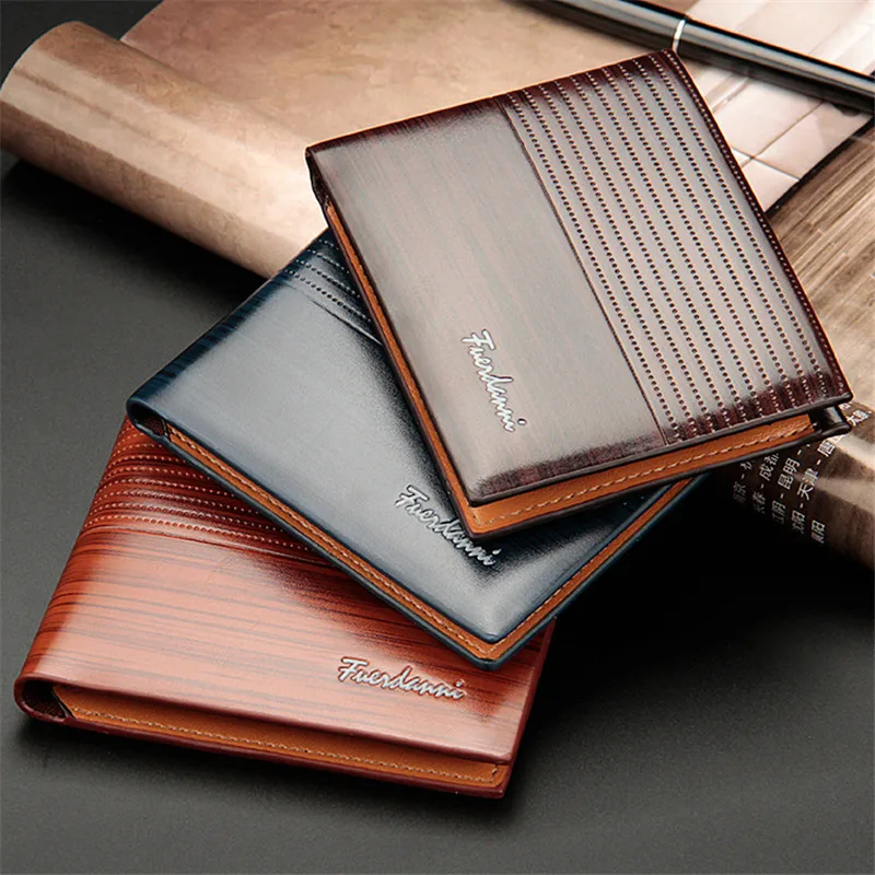 

2019 New Baellerry PU Leather Small Wallet Men Fashion Mens Wallets Brand Short Male Purse Card Holder Slim Money Walet