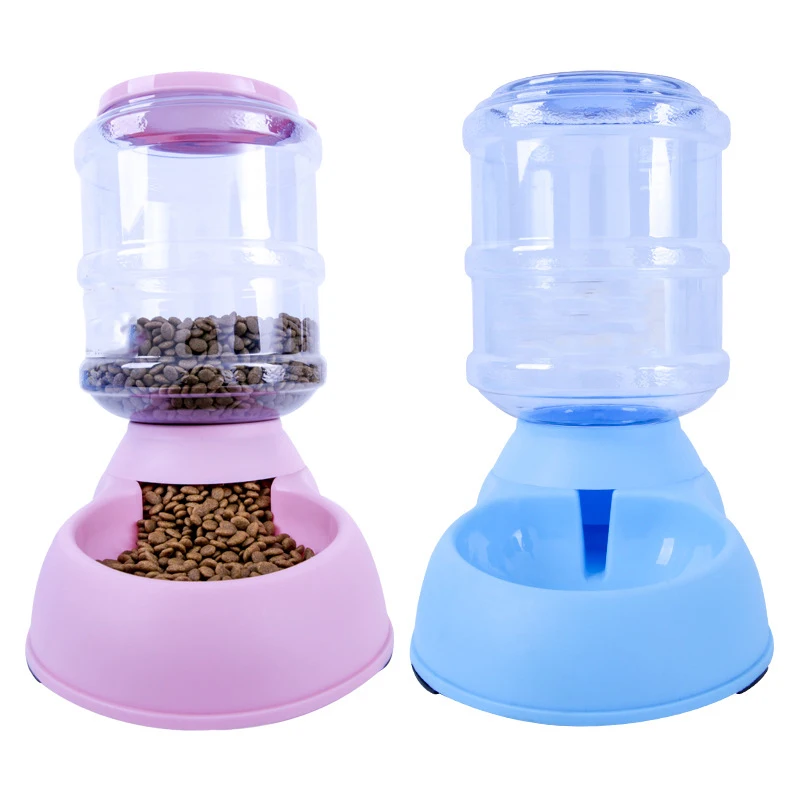 Pet Automatic Feeder Cat Dog Water Drinking Food Feeding Self