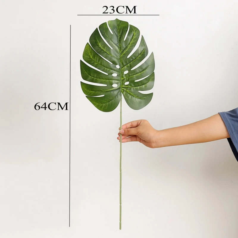 1 шт. большие тропические листья пальмы искусственные растения зеленый пластиковый лист поддельные растения для дома и сада украшения Аксессуары