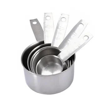 

5pcs Durable Stainless Steel Measuring Spoons Cups Set for Kitchen Baking Sugar Coffee Measuring Tools Sets