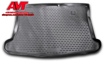 

Trunk mats for Kia Rio 2011- hatchback 1 pcs rubber rugs non slip rubber interior car styling accessories