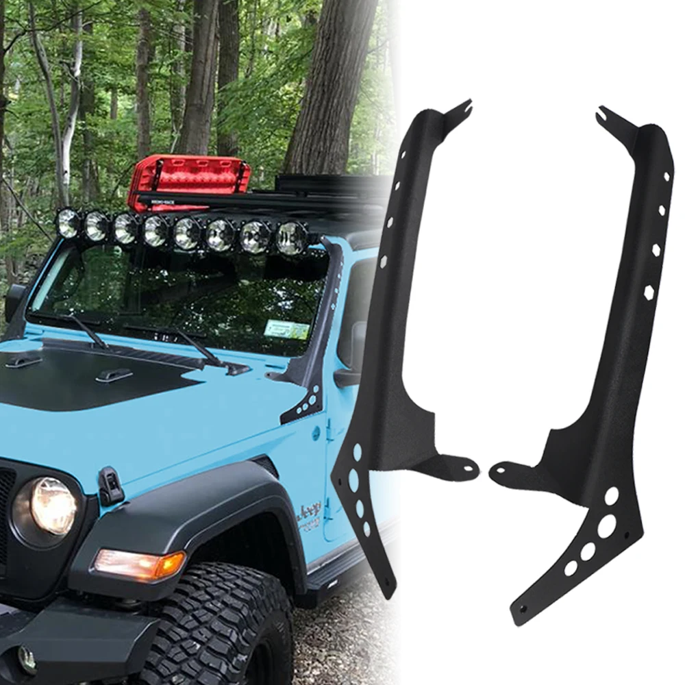 

JL bracket 52 inch Led Light Bars Upper Windshield Mounting Bracket for Jeep Wrangler JL Model 1 Pair
