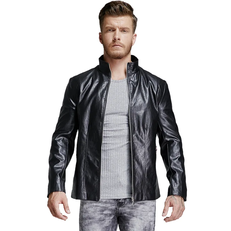 Men Motorcycle Jacket Spring Autumn Handsome Slim Zipper Coat Man Jackets Male Polyester Stand Leather Jacket Teenager Boys Men Motorcycle Jacket Spring Autumn Handsome Slim Zipper Coat Man Jackets Male Polyester Stand Leather Jacket Teenager Boys