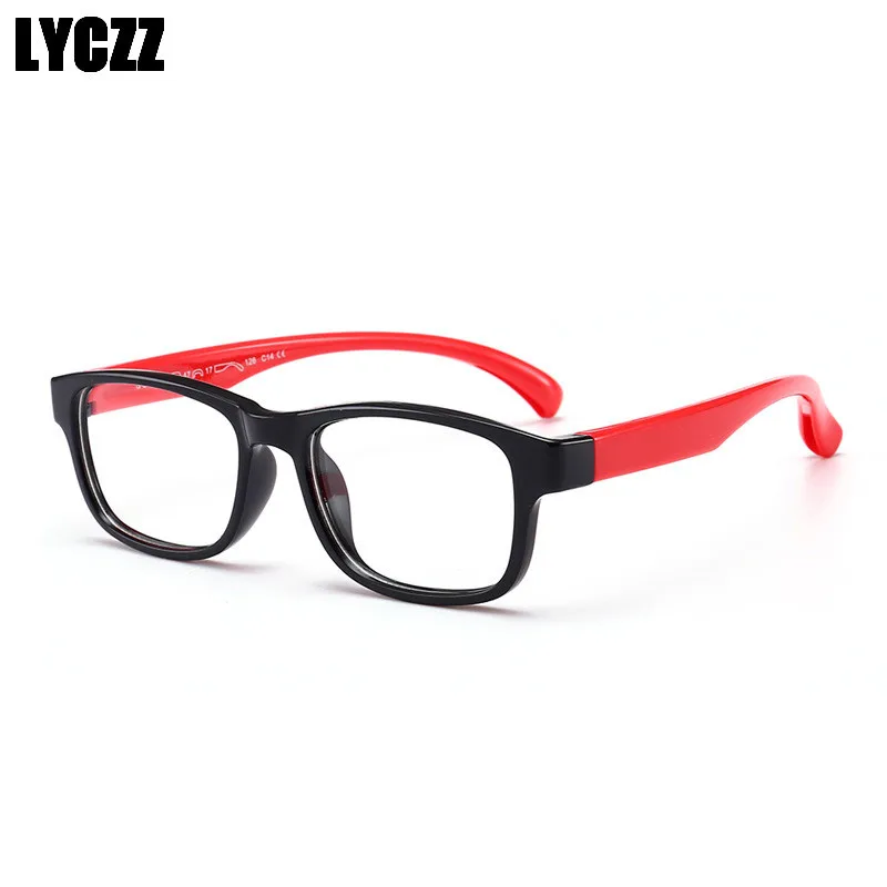 LYCZZ TR90 Гибкая площади оправы для очков от близорукости, по рецепту защитные очки, оправа детей Карамельный цвет очки opticos mujer