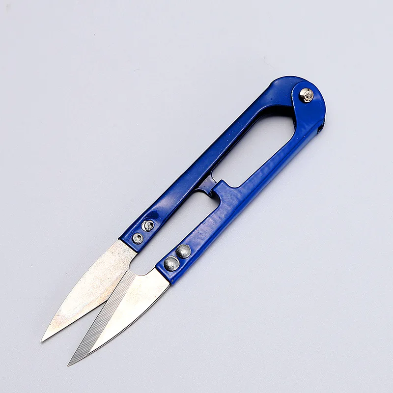 ZtDpLsd 1Pcs New Useful Stainless Steel Stitch U-Shape Use Scissors Cut Fishing Line Trimming Nipper Essential Cross Accessories