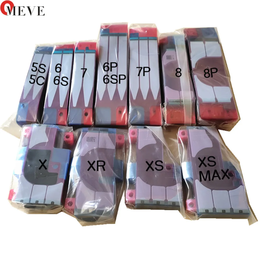 

100pcs Battery Adhesive Sticker for iPhone 5 6 6S Plus 7 7Plus 8 8P X XS XR MAX 3M Double Tape Pull Trip Glue Replacement Parts