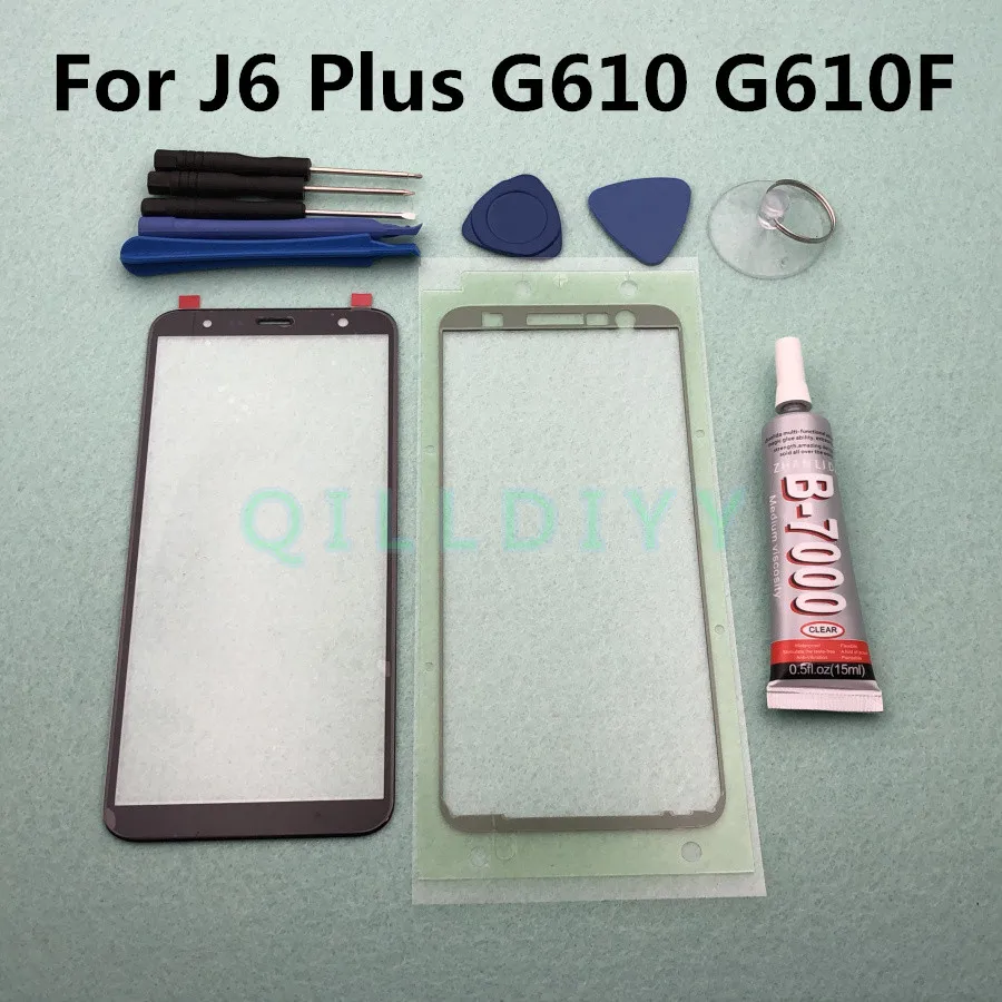 

J6+ Original Touch Screen Panel Replacement For Samsung Galaxy J6 Plus 2018 J610 J610F Front Glass Outer Lens + B-7000 glue Tool