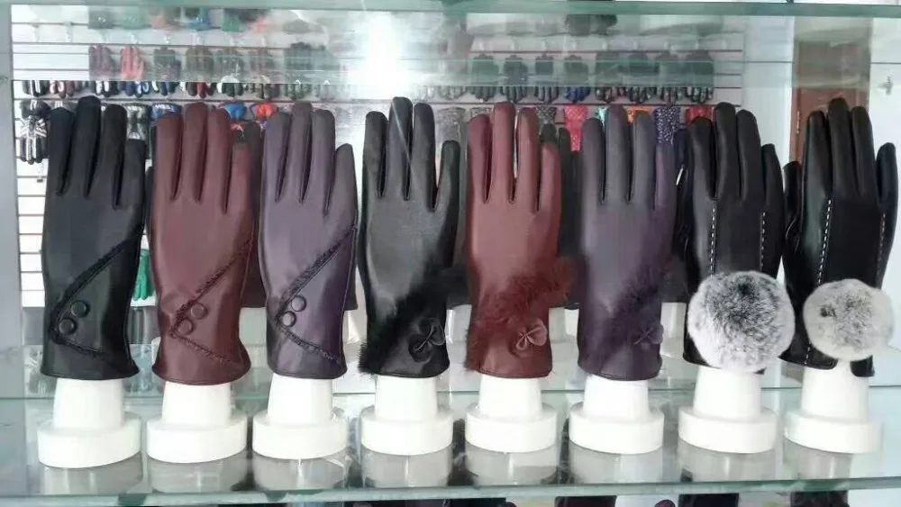 WarBLade Сенсорный экран PU кожаные перчатки Для женщин зимние варежки теплые перчатки для зимняя женская обувь перчатки guantes mujer европейский