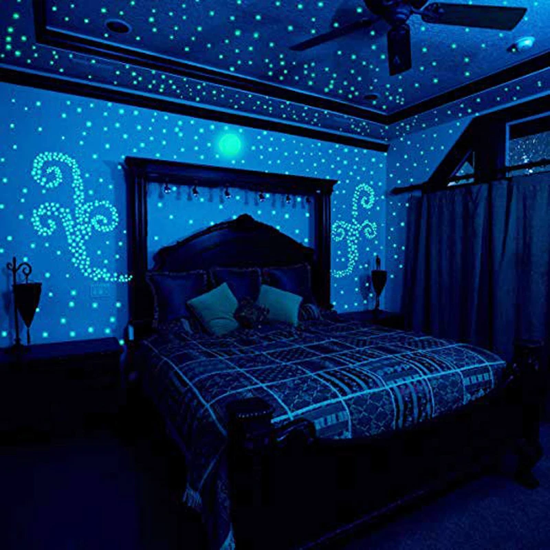 DIY Wall Glow In The Dark Stars Stickers Kids Bedroom Nursery Room Ceiling Decor