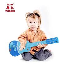 2018 New Style PHOOHI Acoustic Education Children Fairy 5 Scales Wooden Blue Sea Kids Guitar Toy for 3+ Children SAWT090-8