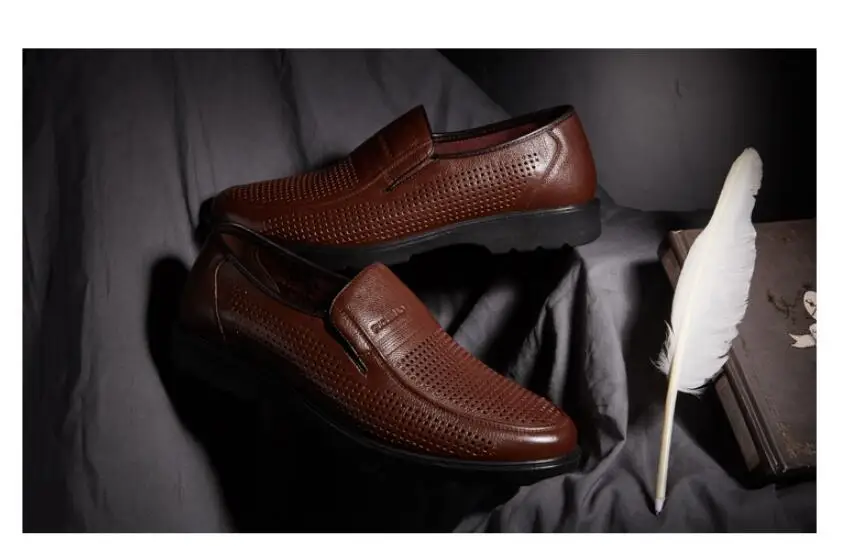 Модные мужские дышащие повседневные модельные туфли в деловом стиле; мужские слипоны из натуральной кожи; zapatos hombre; лоферы; Брендовая обувь; Sapato Masculino на плоской подошве