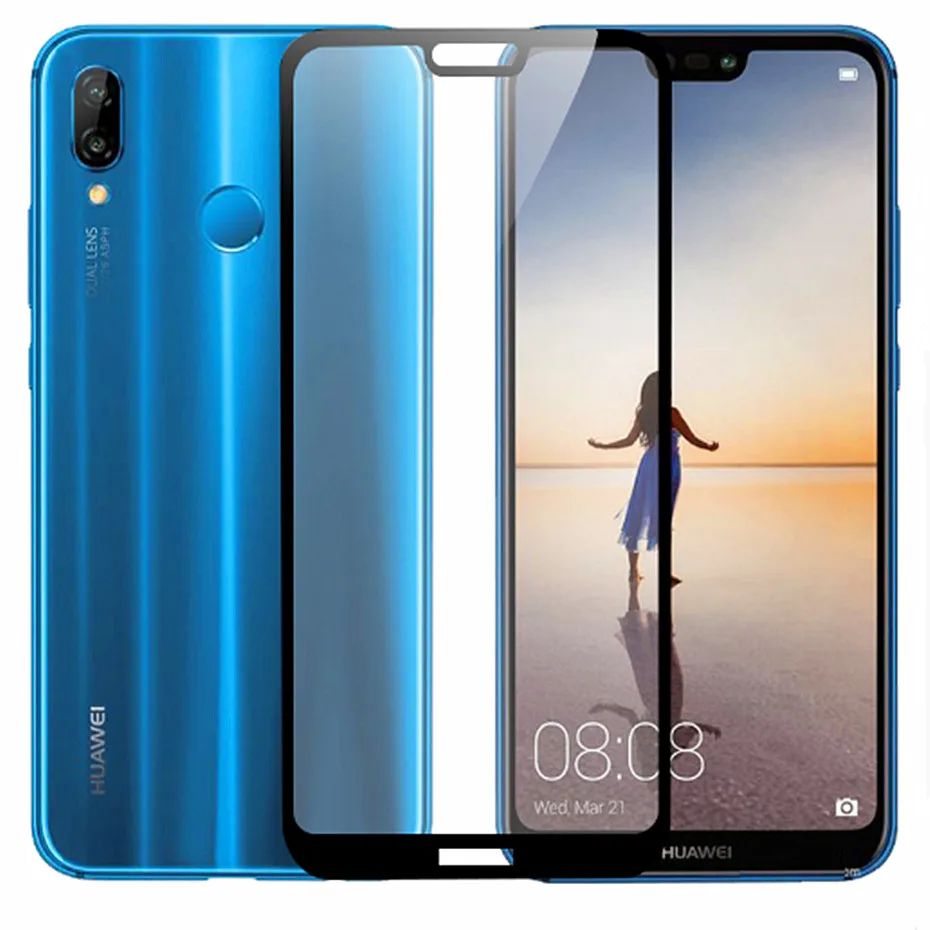 9H Защитное стекло для huawei p20 lite Полное покрытие Защита экрана pro P20 Закаленное