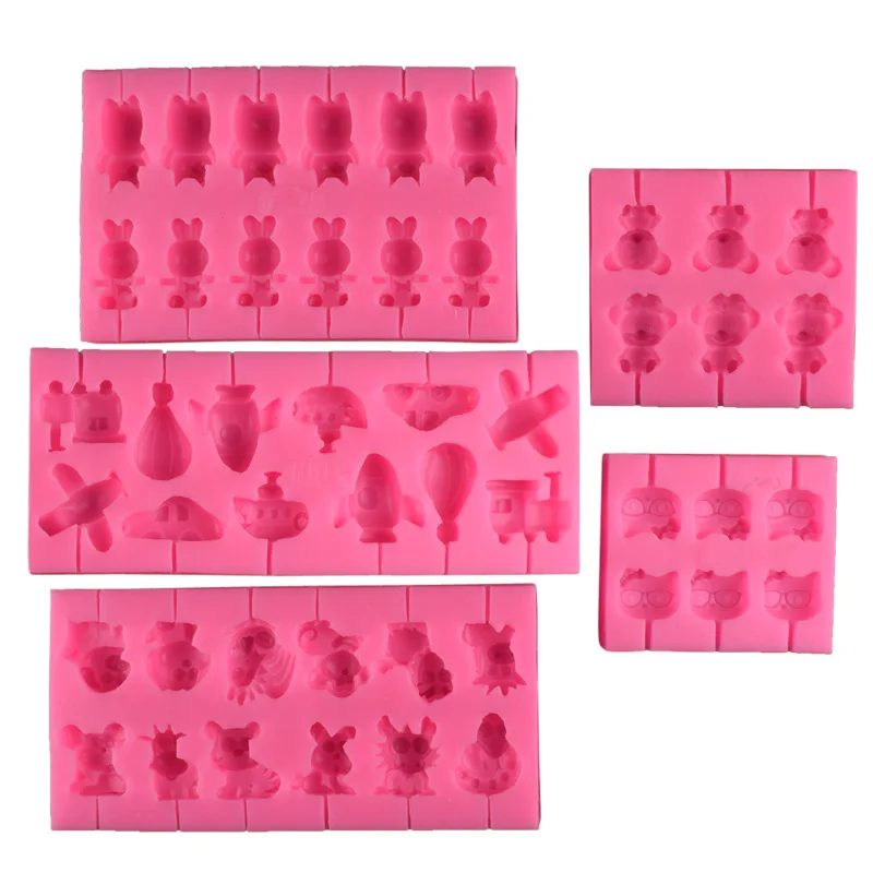 

Cute little animal sugar - turning silicone mold car vehicle lollipop mold