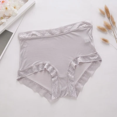 3 Pcs/lot 100% Silk Lace Panties Plus Size Women Comfortable Briefs ...