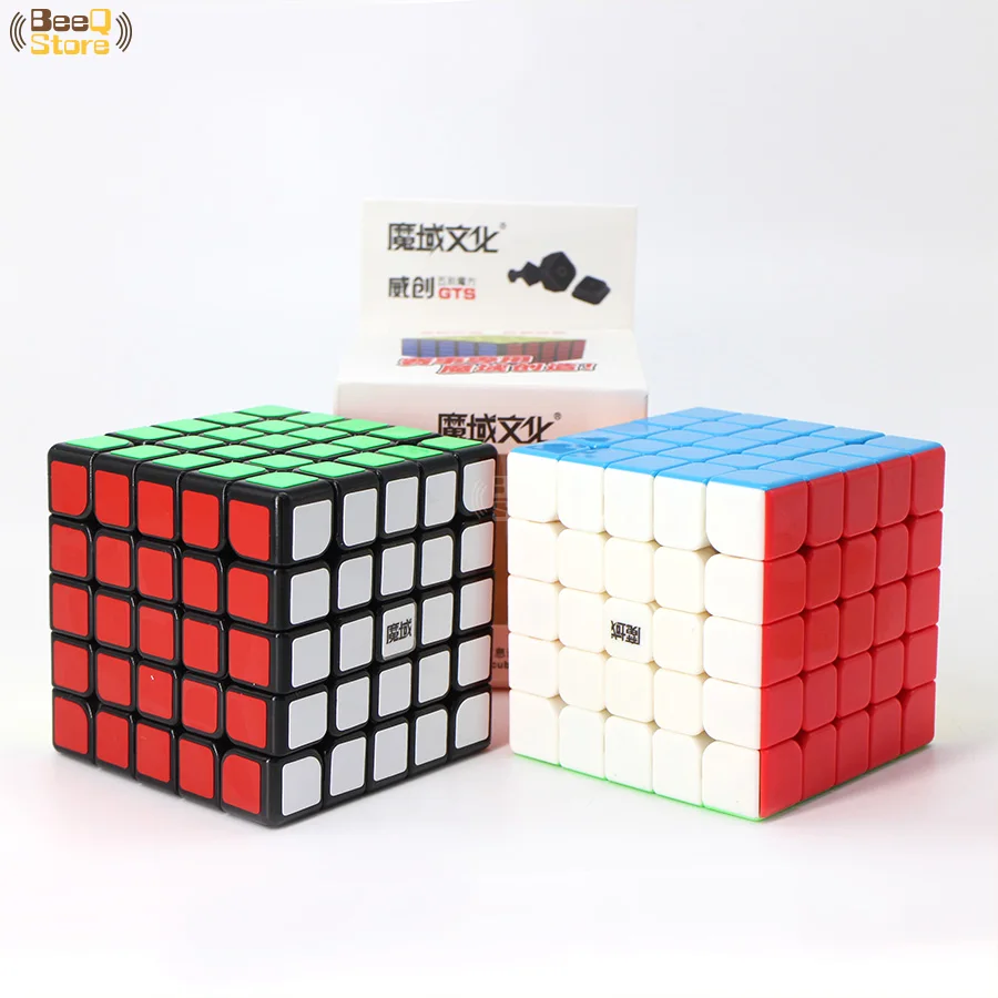 Мою weichuang GTS 5x5 Magic Cube Скорость Cube Puzzle Профессиональный Мэджико Cubo черный Stickerless Развивающие игрушки 5 слоев 5x5x5