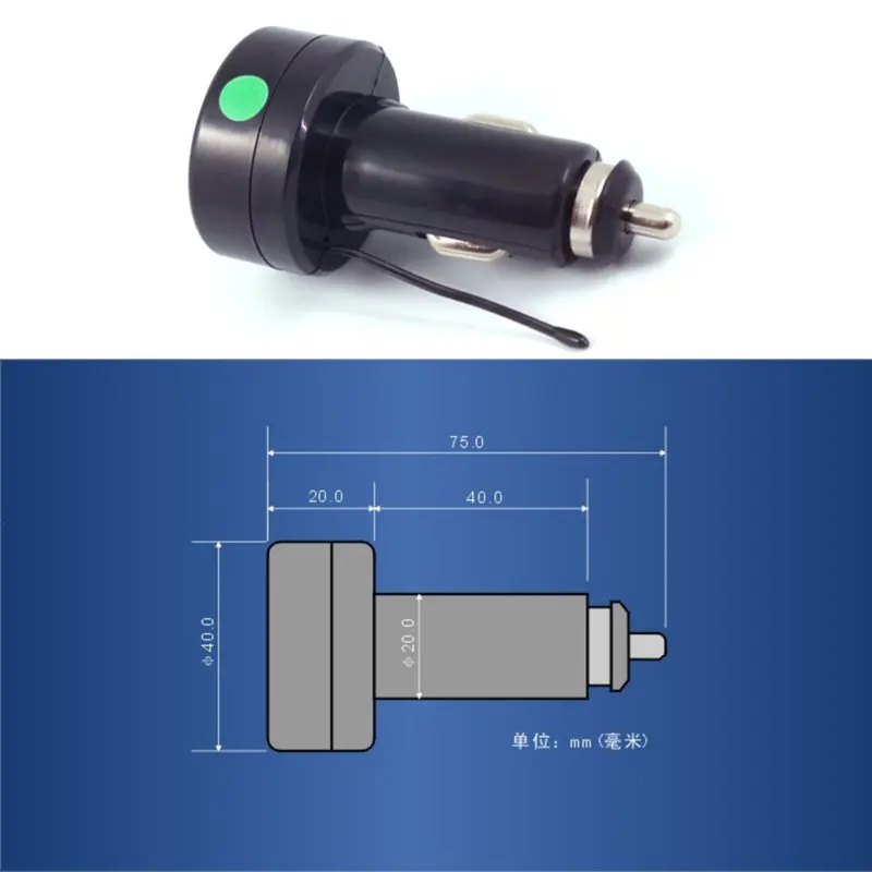 12 В мини красный/синий 2 в 1 автомобильный двойной светодиодный термометр с цифровым дисплеем вольтметр