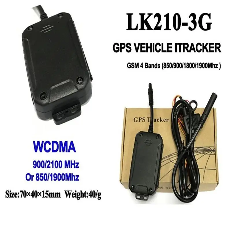 Rastreador Gprs GSM WCDMA Motorcycle GPS Car LK210 Cheap 3G Mini