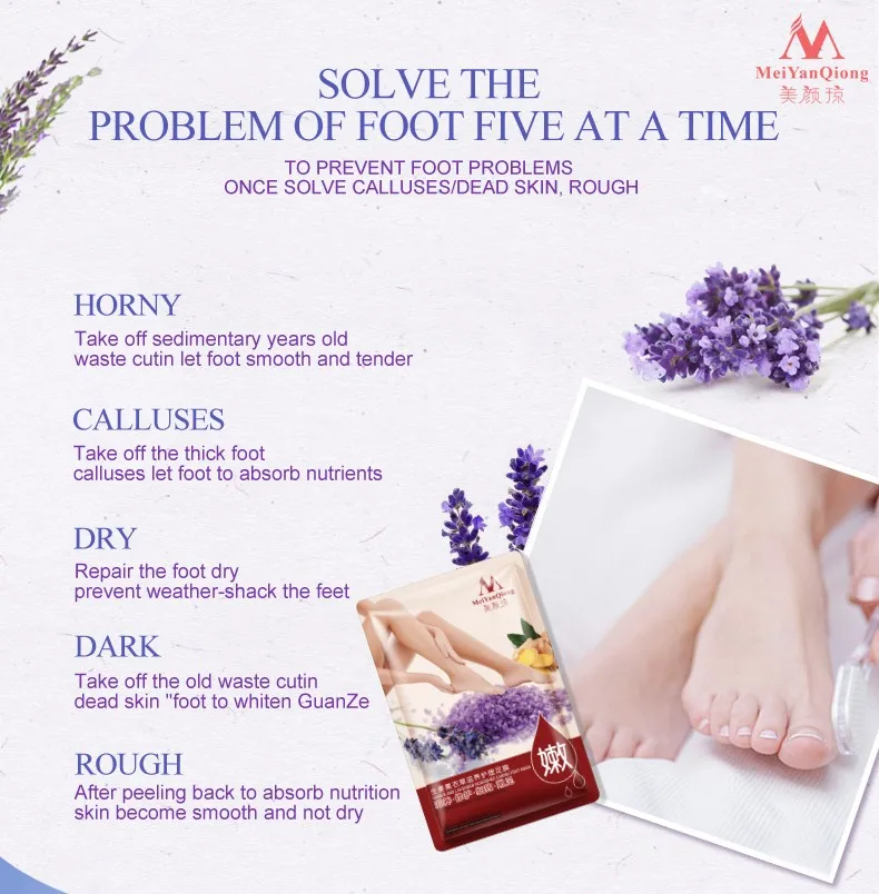 Remover a Pele Gengibre e Lavanda Cuidados com os Pés Morta Esfoliante Máscara Nutrida Peeling Cutículas Calcanhar Pés Cuidados Creme pé 6 pés máscara peeling cutículas calcanhar pés cuidados creme