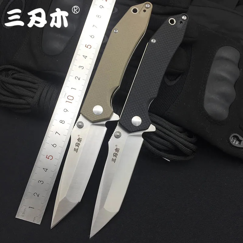 Sanrenmu 9001 12C27 лезвие G10 Ручка складной Ножи открытый многофункциональный