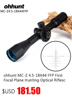 Ohhunt 5-20X50 AOIR охотничья оптика Riflescopes половина Mil точка R/G/B с подсветкой сетка турели замок сброс полный размер прицел