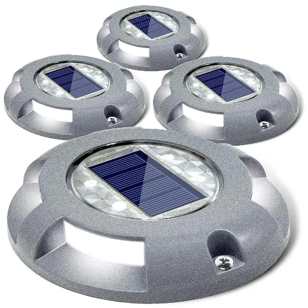 Alta de Tpfocus Luz de Estrada Posta Solar Redonda Impermeável Compressiva 4 Leds 2 Lâmpadas subterrâneas