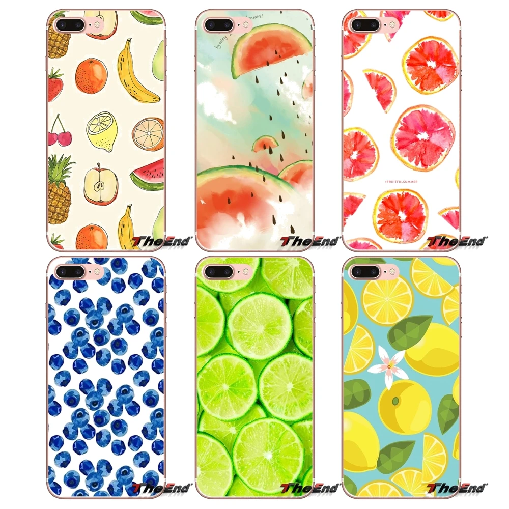 Фрукты Вишня киви арбуз для Samsung Galaxy S2 S3 S4 S5 MINI S6 S7 edge S8 S9 Plus Note 2 3 4 5 8 Coque Fundas
