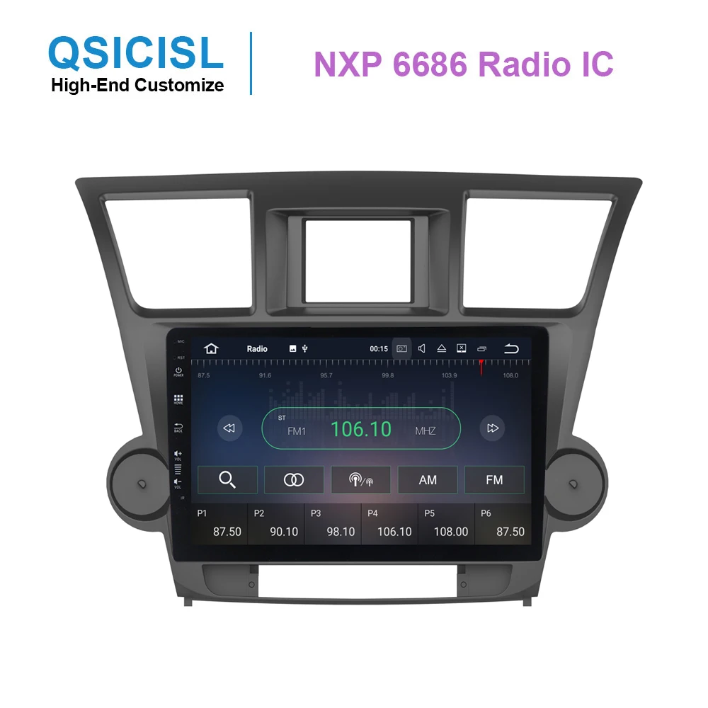 Новый Android 9 0 ips 10 1 &quotАвтомобильный Радио мультимедийный плеер для Toyota Highlander 2009 2014